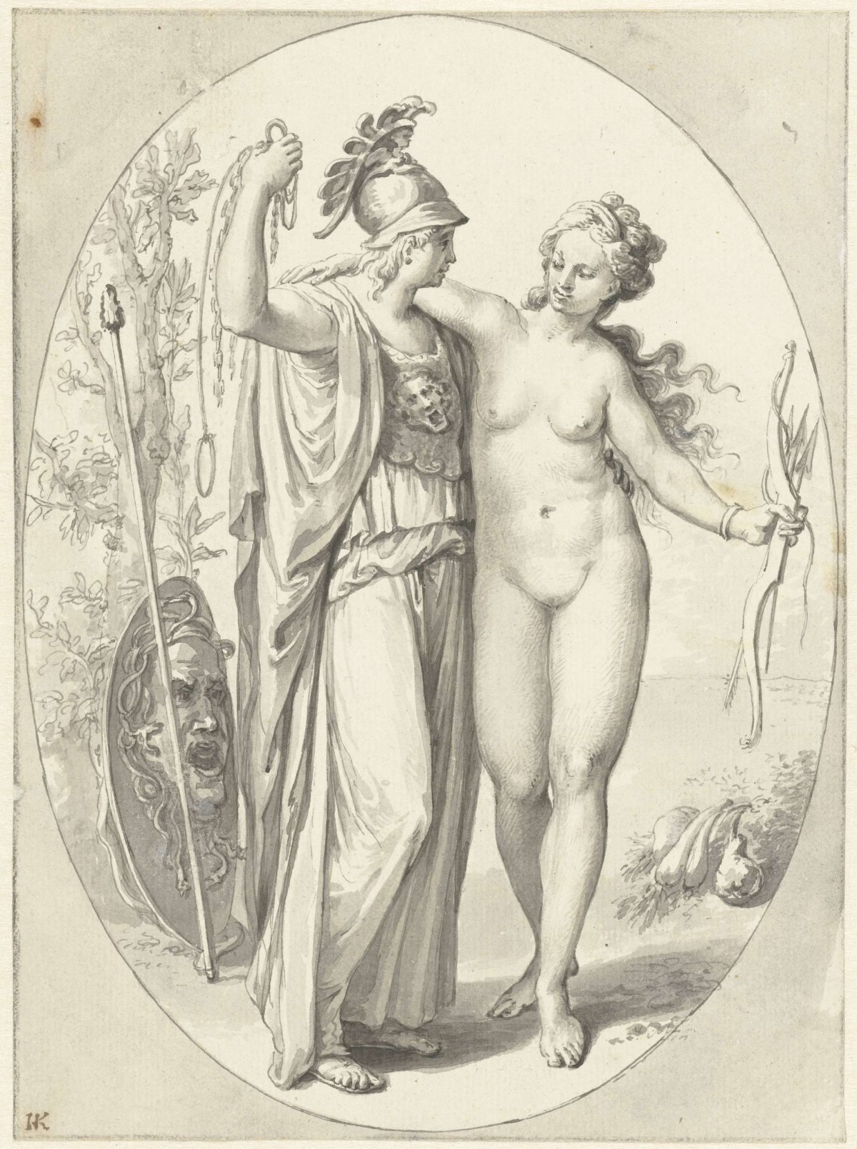 Minerva en Venus, anonymous, 1700 - 1800
