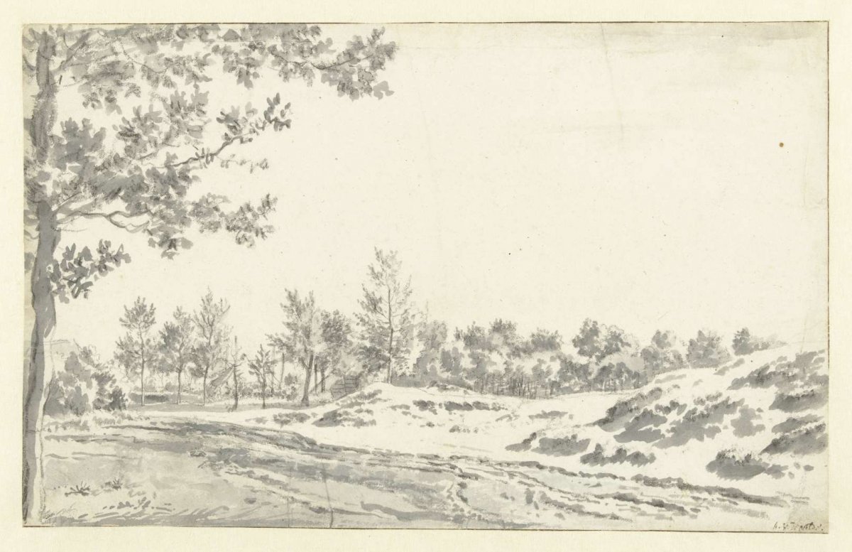 A Path along Sand Hills and Trees, Adriaen van de Velde, 1646 - 1672