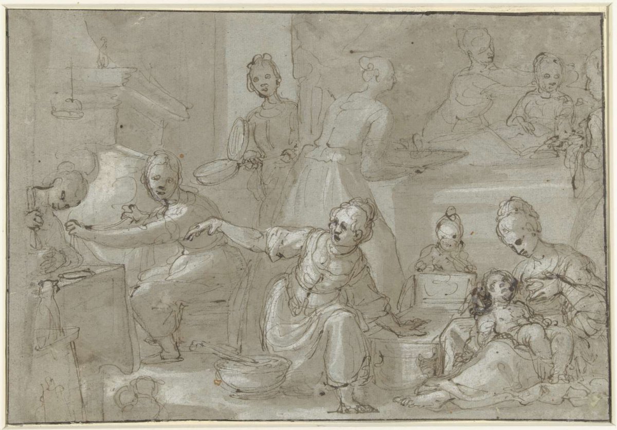Birth of the Virgin, anonymous, 1580 - 1620