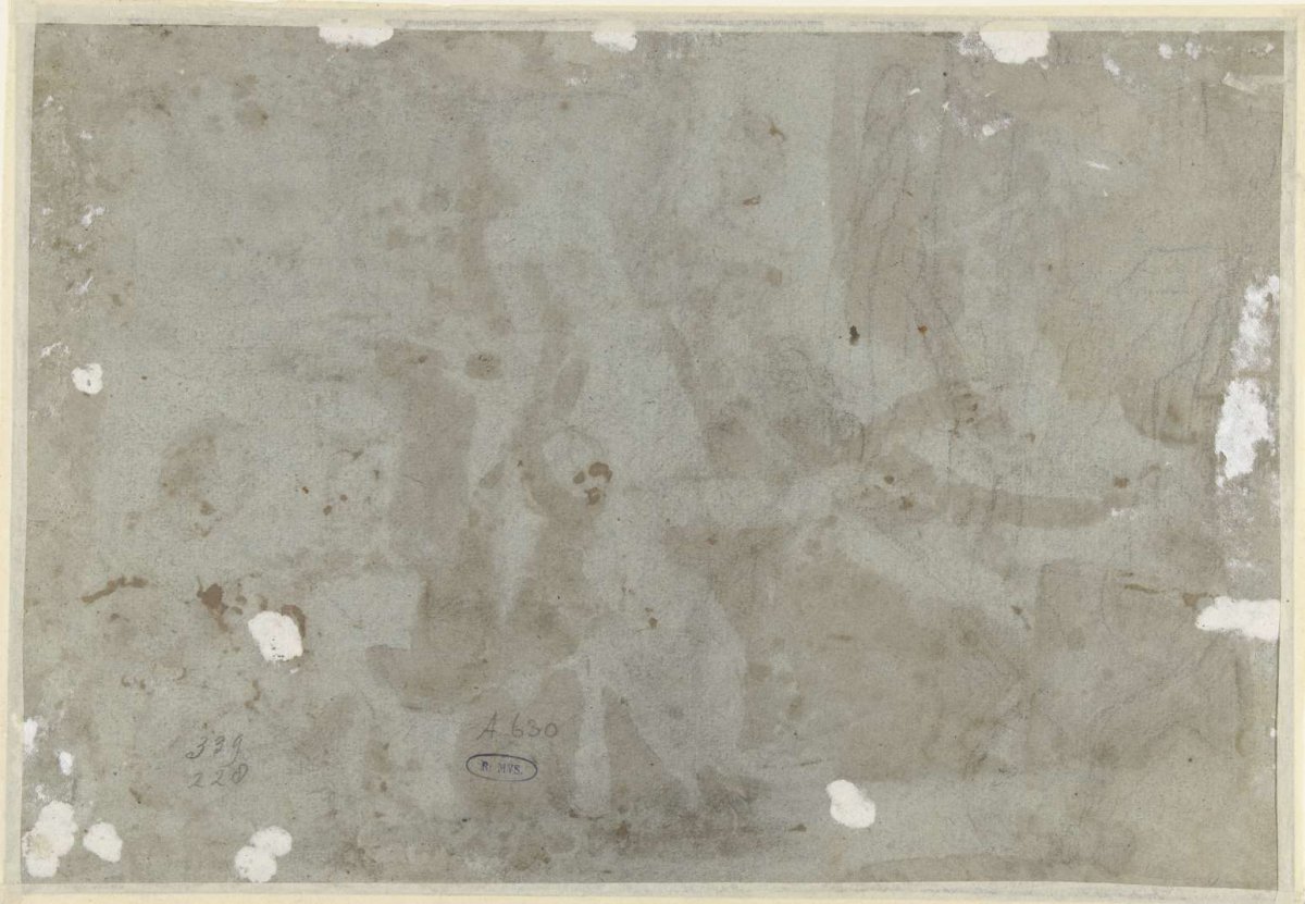Sketch of a seated figure, anonymous, 1580 - 1620