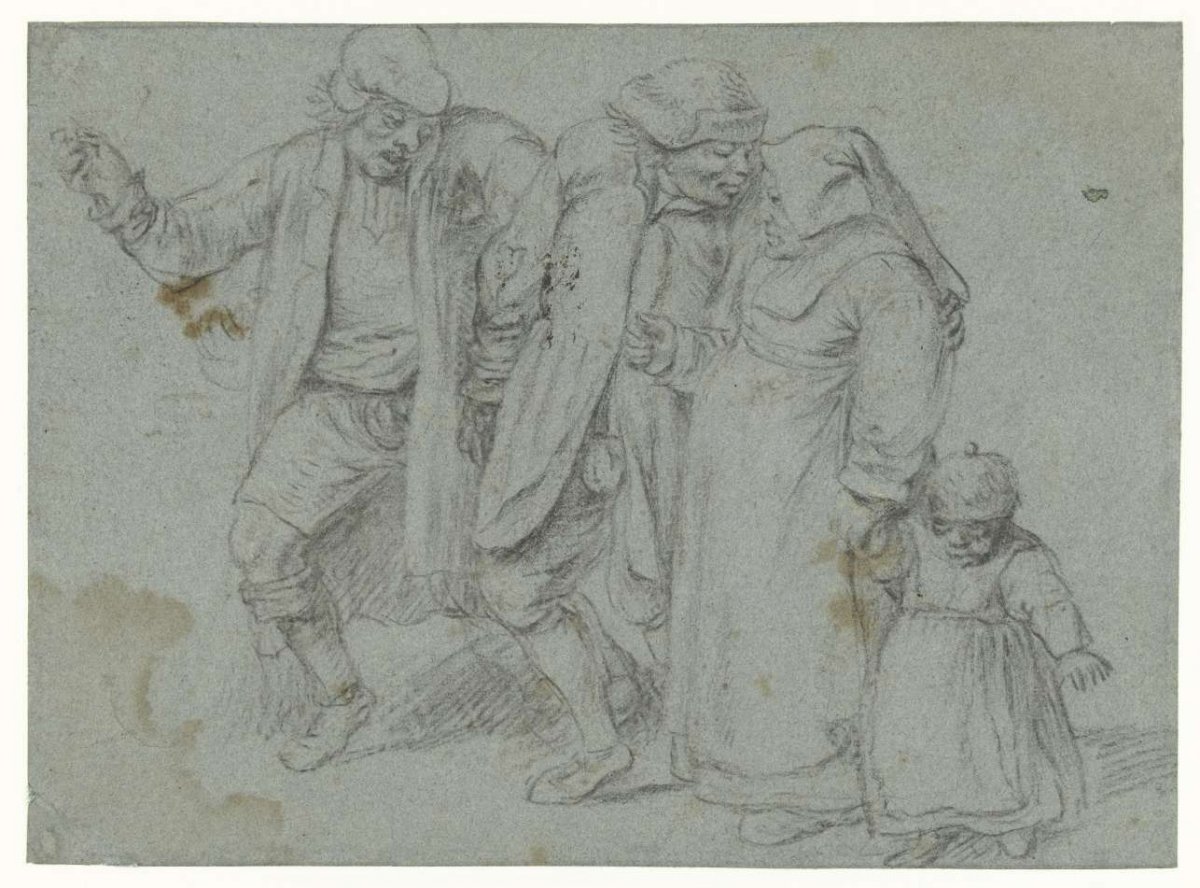 Farmers on their way home, anonymous, 1600 - 1610