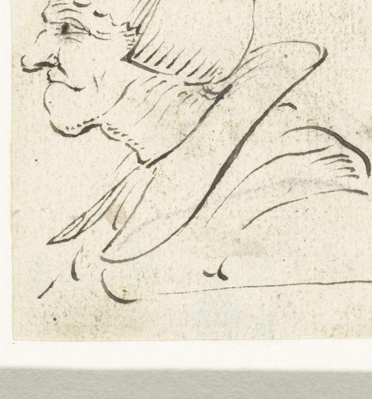 Bust of an old woman, facing left, Gerard ter Borch (I), 1620 - 1629