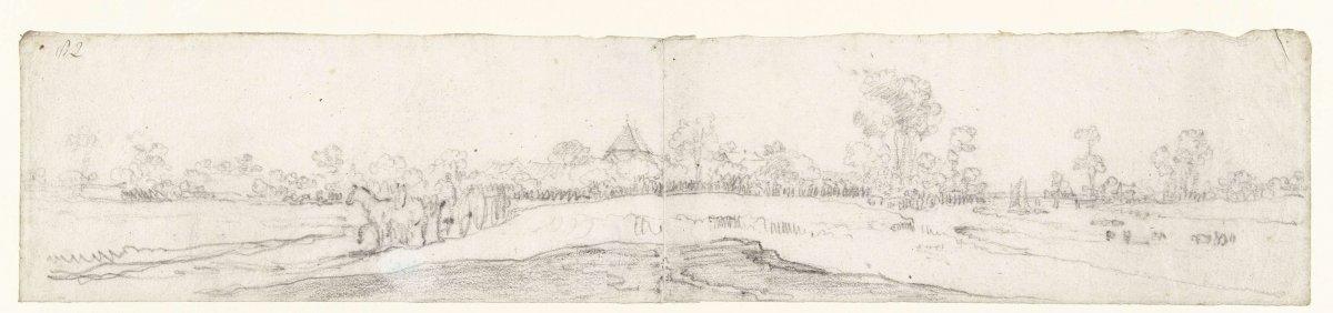 Landscape with a horse and cart, Gerard ter Borch (II), c. 1645 - 1681