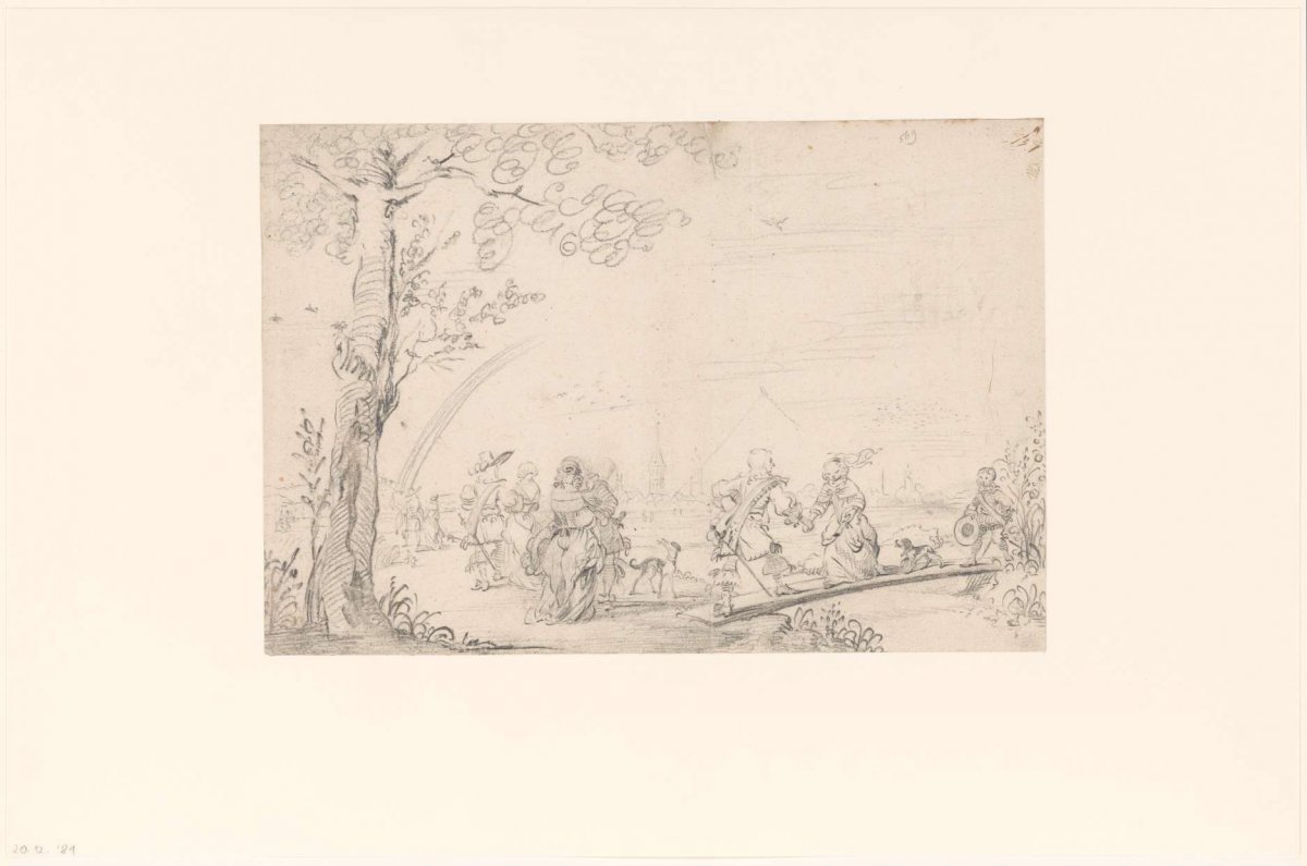 Couples in the Countryside around Zwolle, Gesina ter Borch, c. 1660 - c. 1669