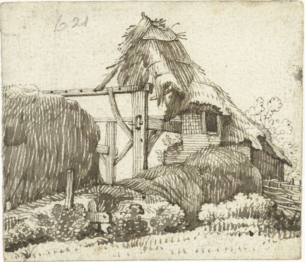 Vervallen boerenwoning, Gerard ter Borch (II), 1632