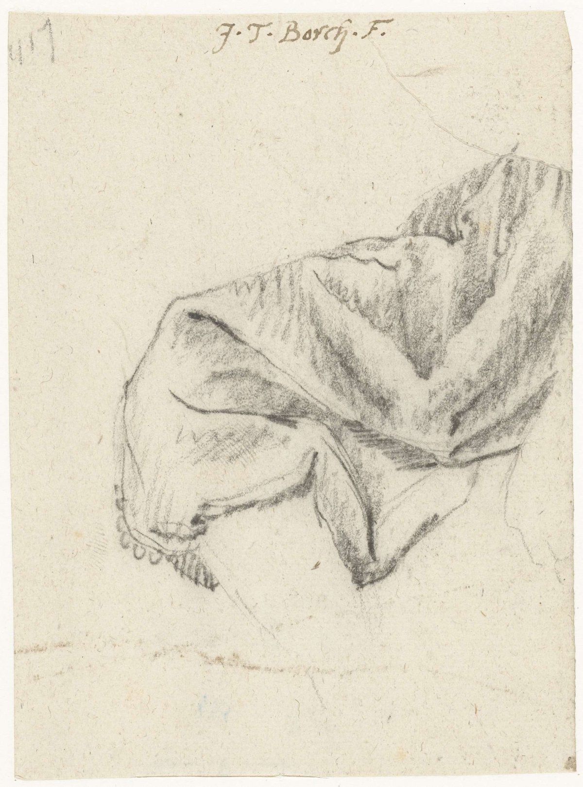 Draperiestudie, Jan ter Borch, c. 1619 - before 1635