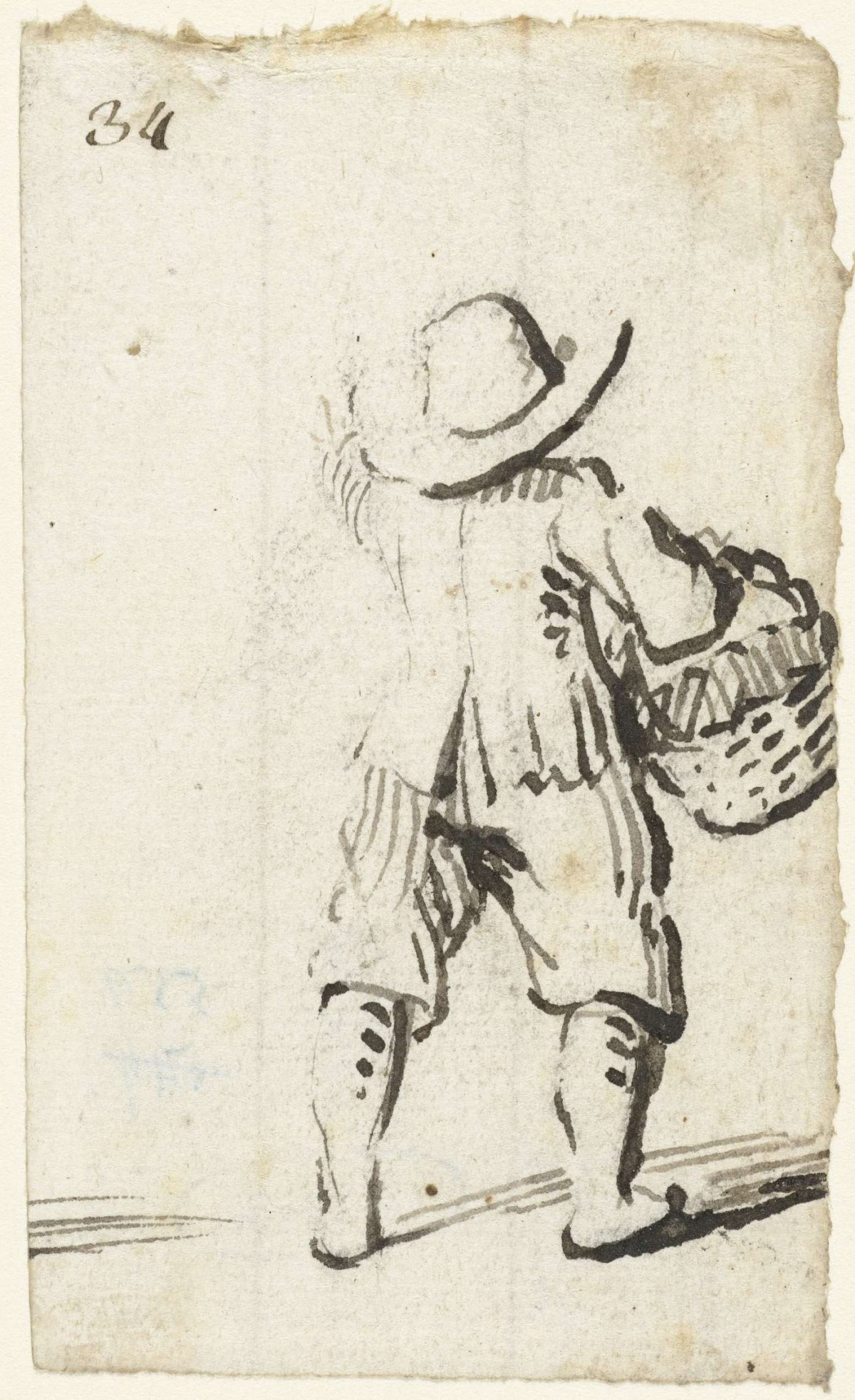 Boy with a basket on his arm, Harmen ter Borch, c. 1649