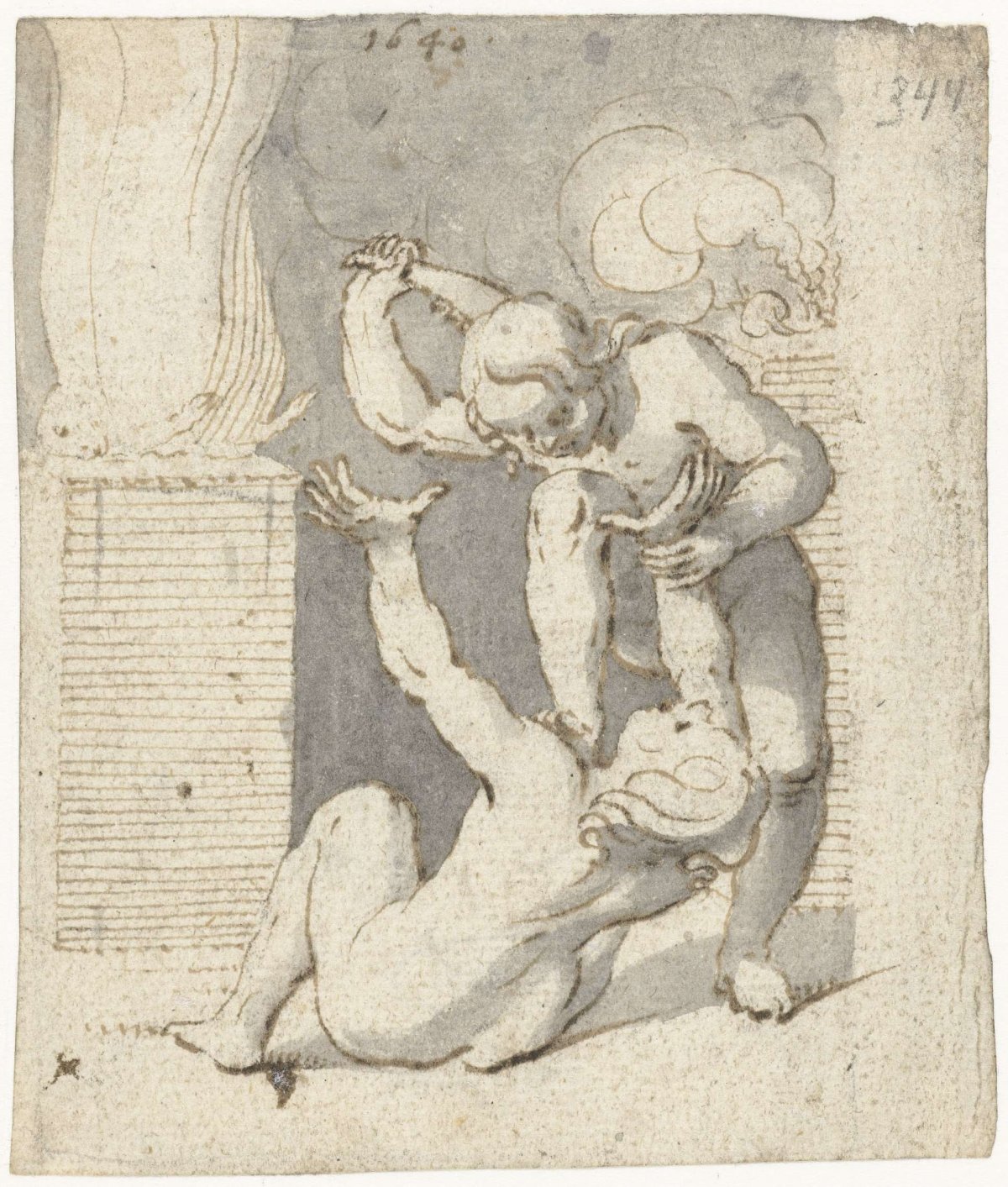 Kaïn verslaat Abel, Gerard ter Borch (I), 1640