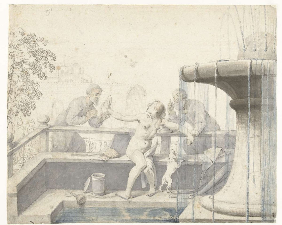 Suzanna and the elders, Gerard ter Borch (I), 1620 - 1629