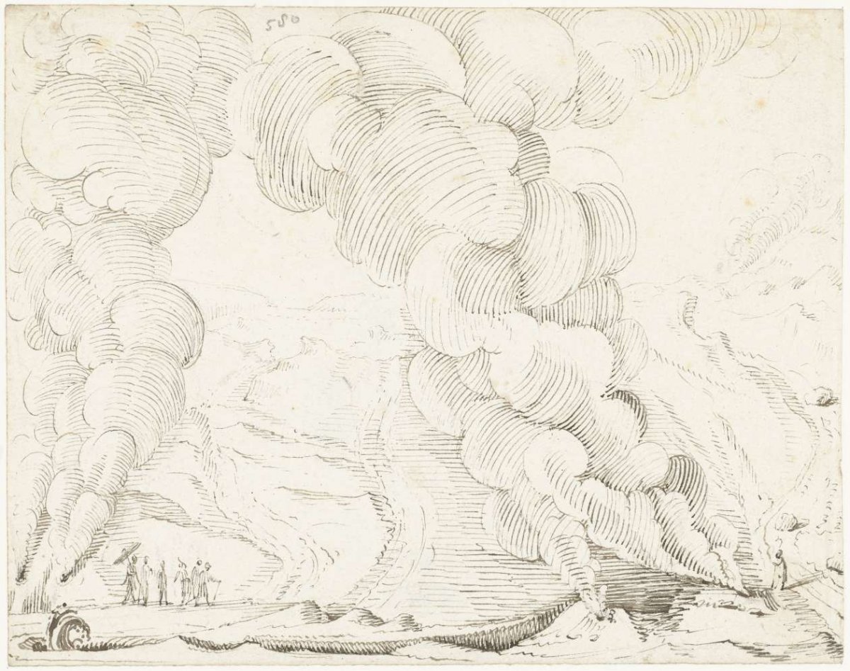 View of the Solfatara near Pozzuoli, outside Naples, Gerard ter Borch (I), c. 1611