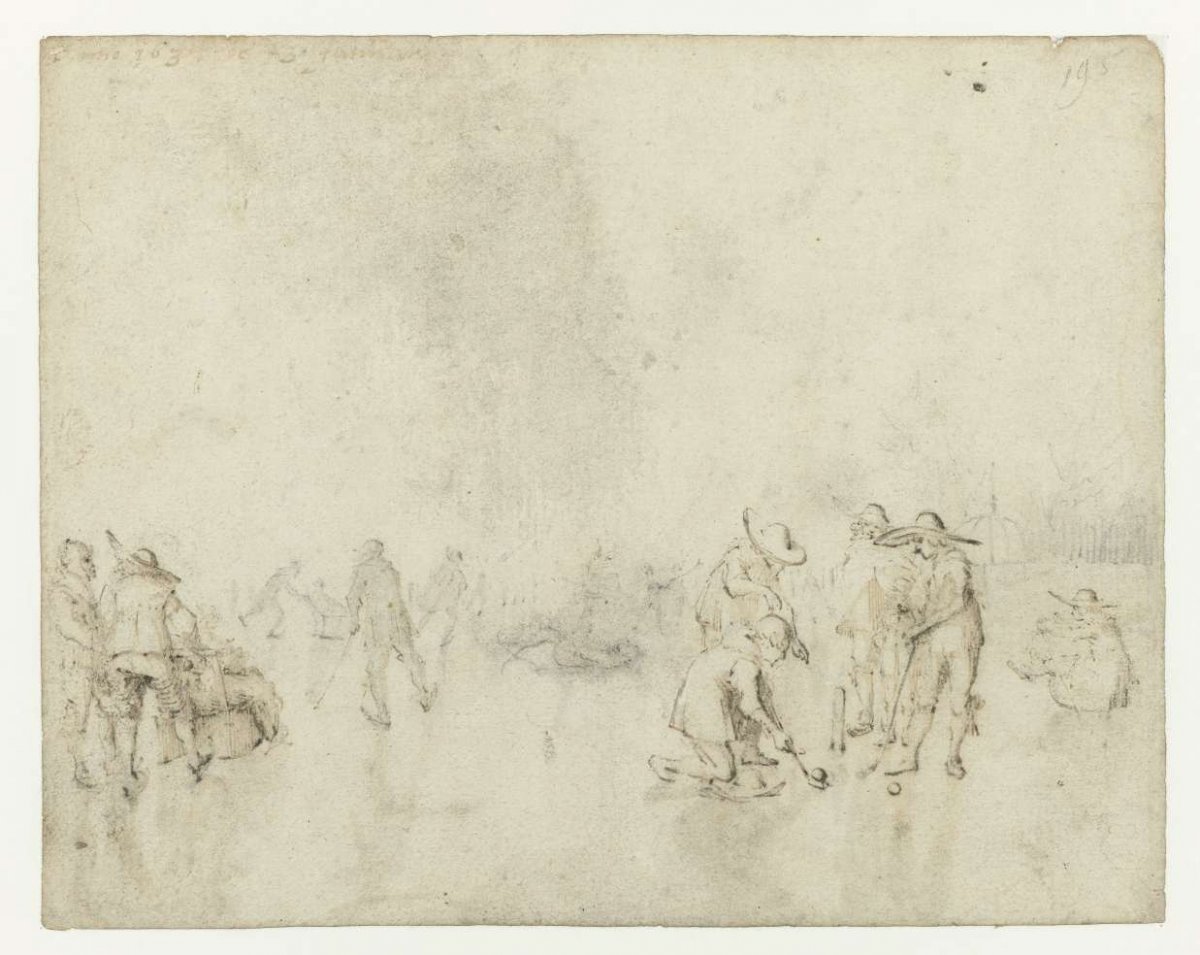 Ice face with cobblers, Gerard ter Borch (II), 1634