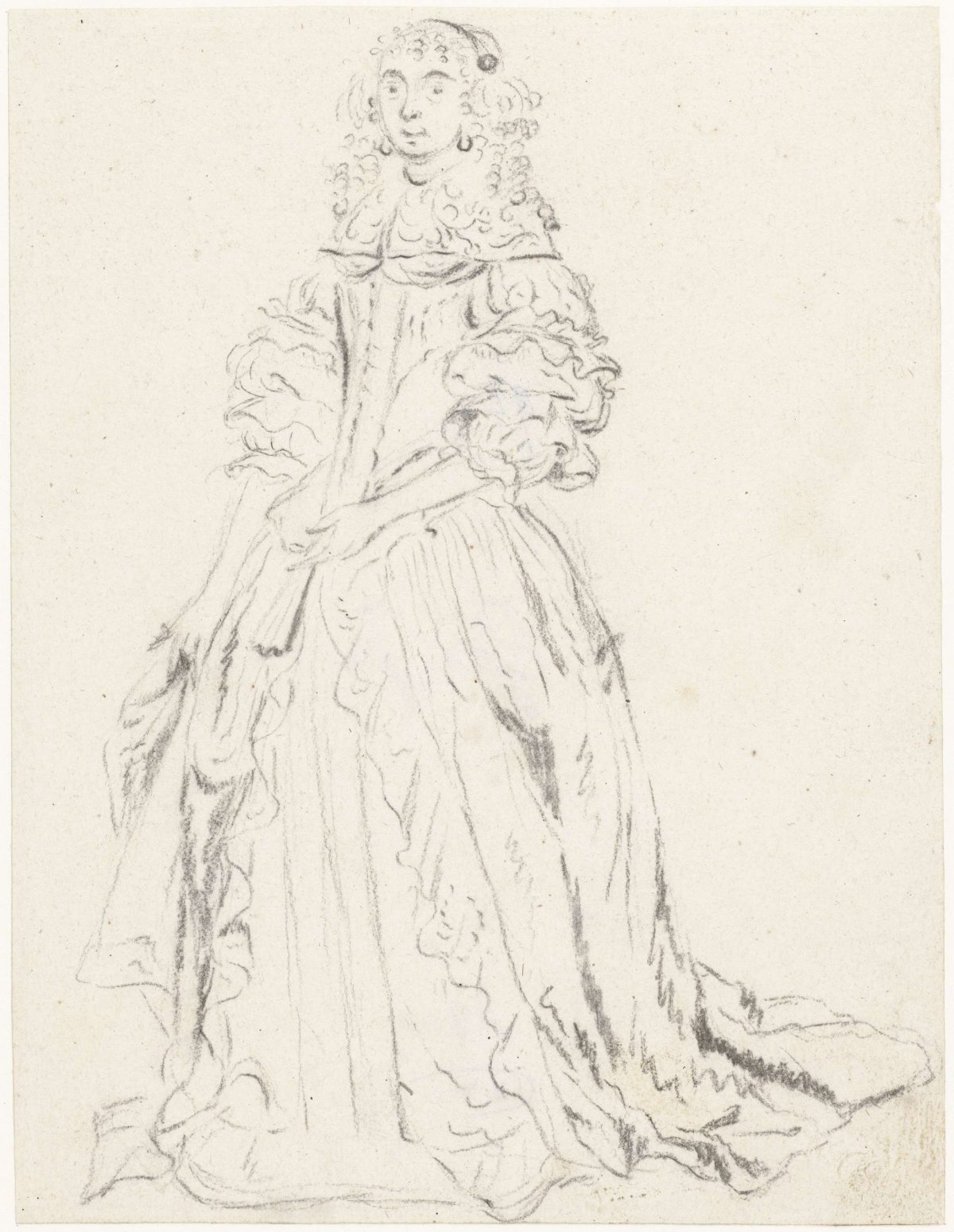 Standing young woman, Gesina ter Borch, c. 1669