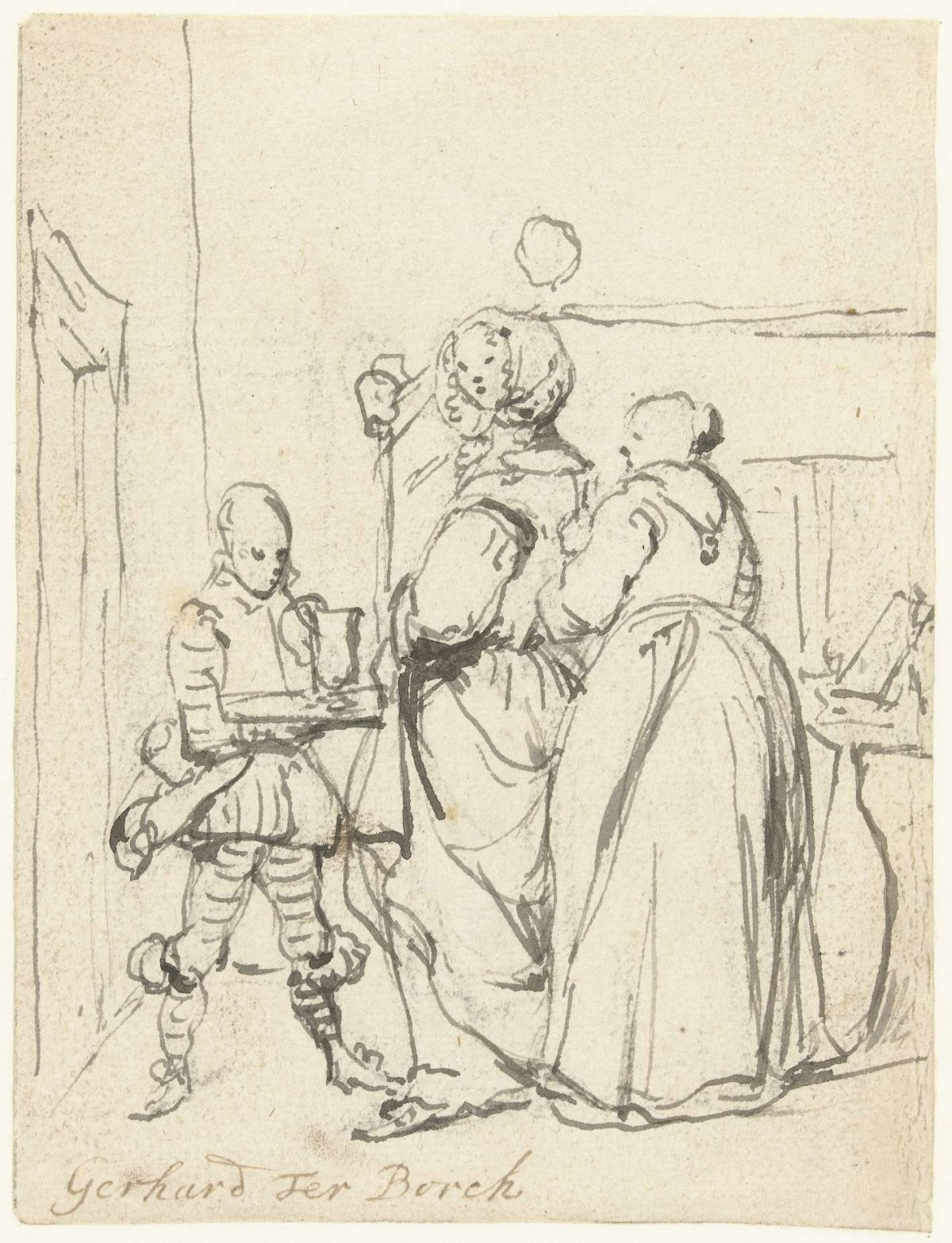 Lady busy with her toilet, Gerard ter Borch (II), c. 1659 - 1661