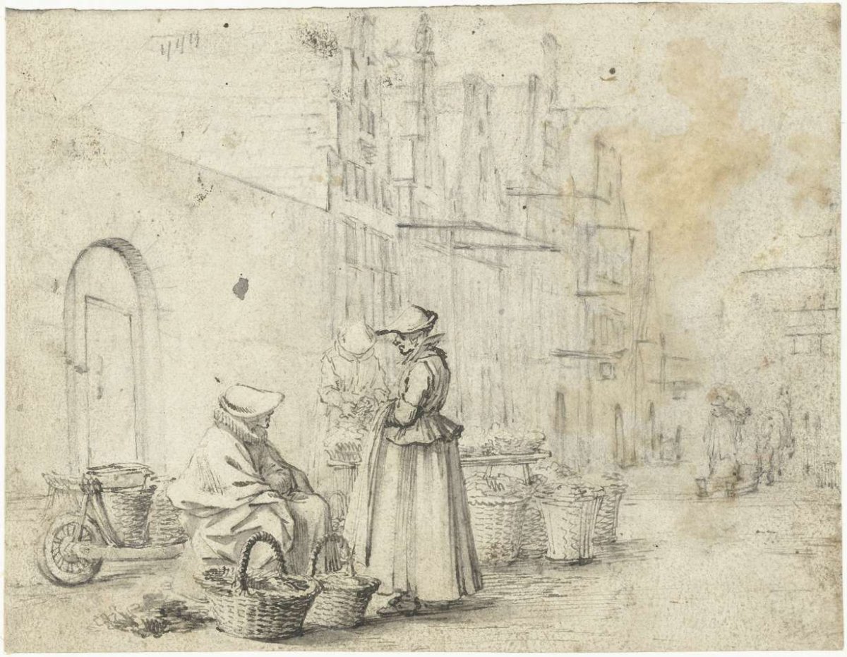 Markt in Haarlem, Gerard ter Borch (II), 1634