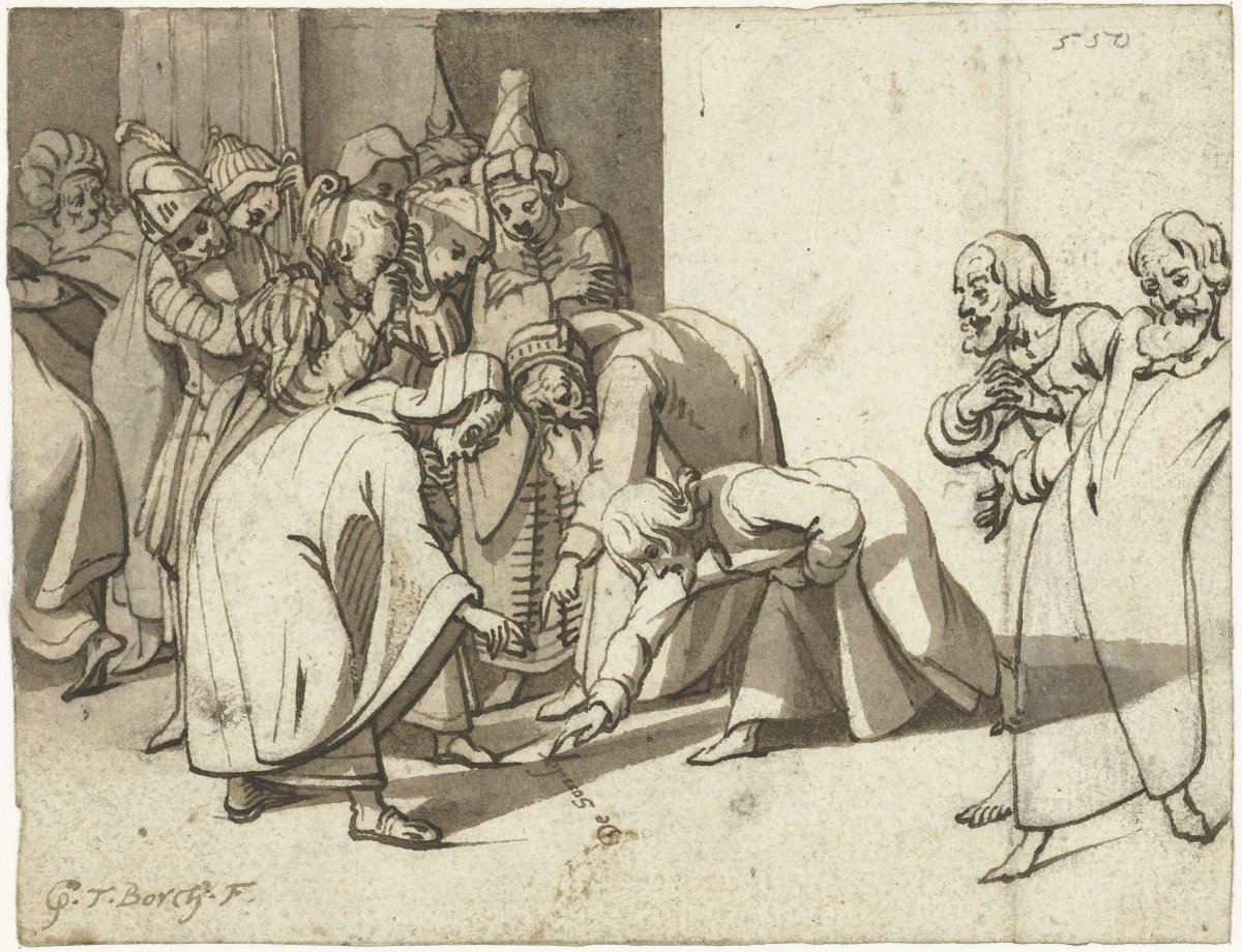 Christ and the adulteress, Gerard ter Borch (I), c. 1618