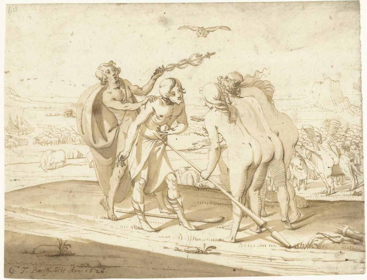 Paris' verdict, Gerard ter Borch (I), 1626