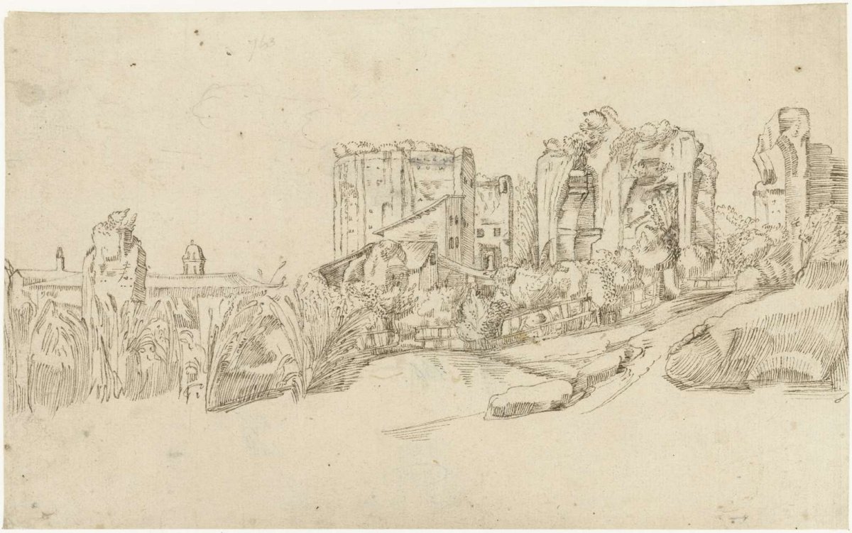Ruins of the Baths of Trajan, Gerard ter Borch (II), c. 1611 - 1675
