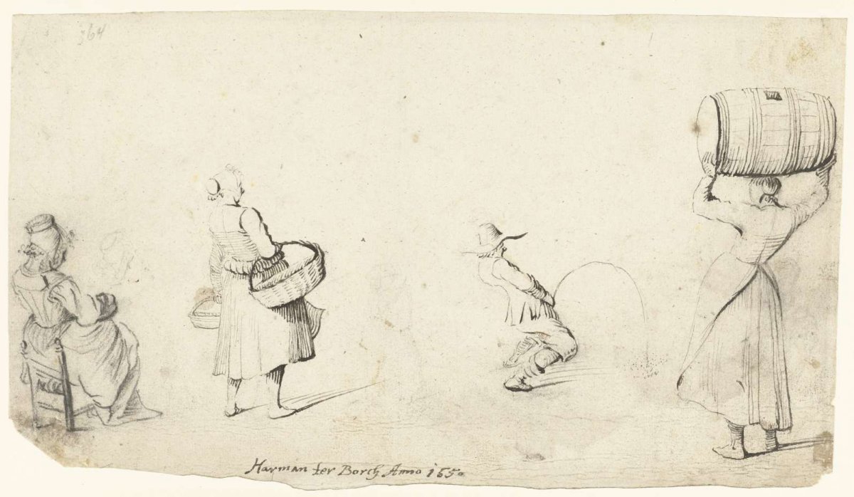 Three women and a boy, Harmen ter Borch, c. 1650
