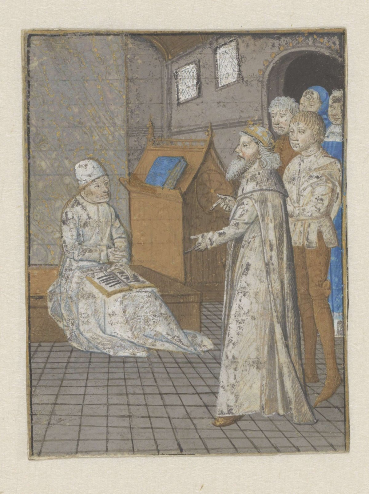 A king tells his story to Boccacio, anonymous, c. 1470