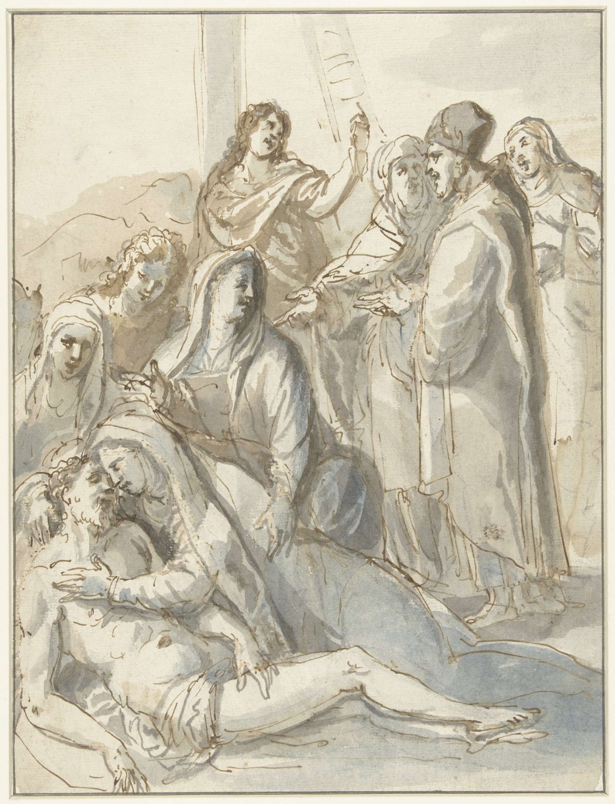 Lamentation under the cross, anonymous, 1500 - 1600