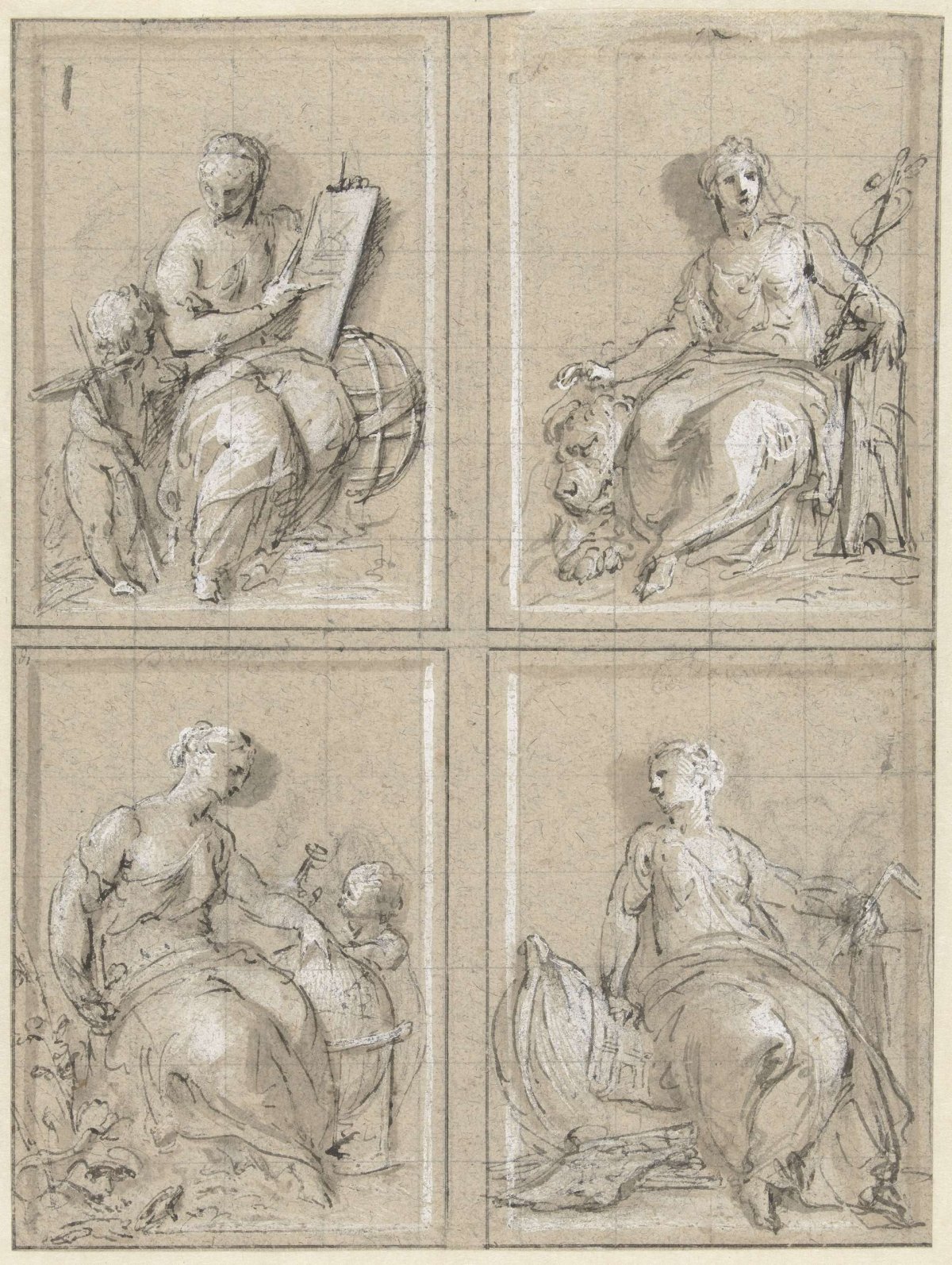 Mathematics, Commerce, Geography and Shipbuilding, Jacob de Wit, 1742