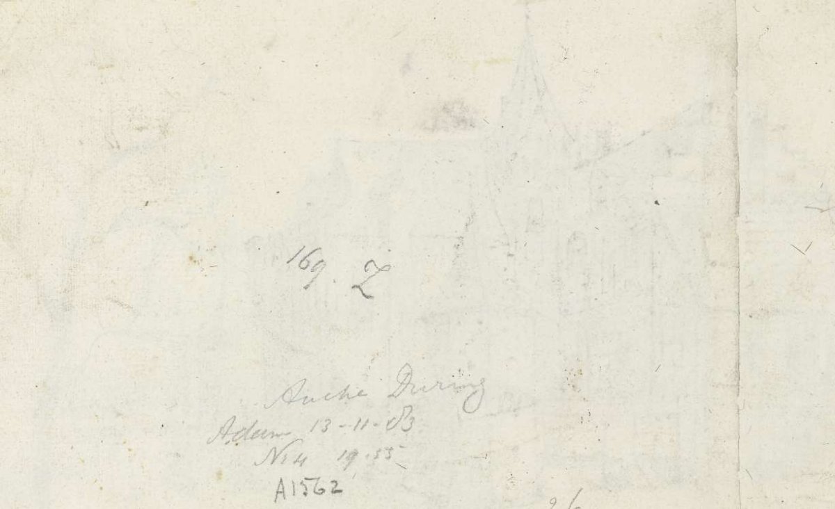 Summary sketch of buildings, Jan Abrahamsz. Beerstraten, 1661