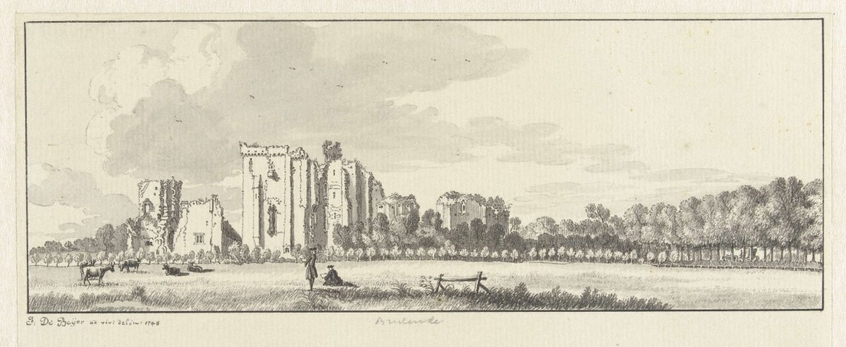 The ruins of Brederode, Jan de Beijer, 1746 - 1748