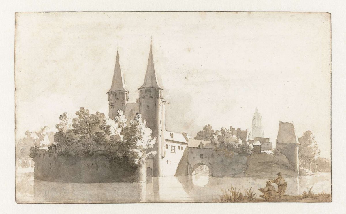 View of the Oostpoort in Delft, Jan de Bisschop, 1648 - 1671