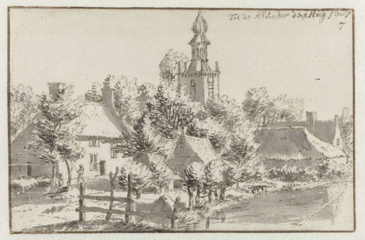 View of the Village of Klundert, Noord-Brabant, Valentijn Klotz, 1687
