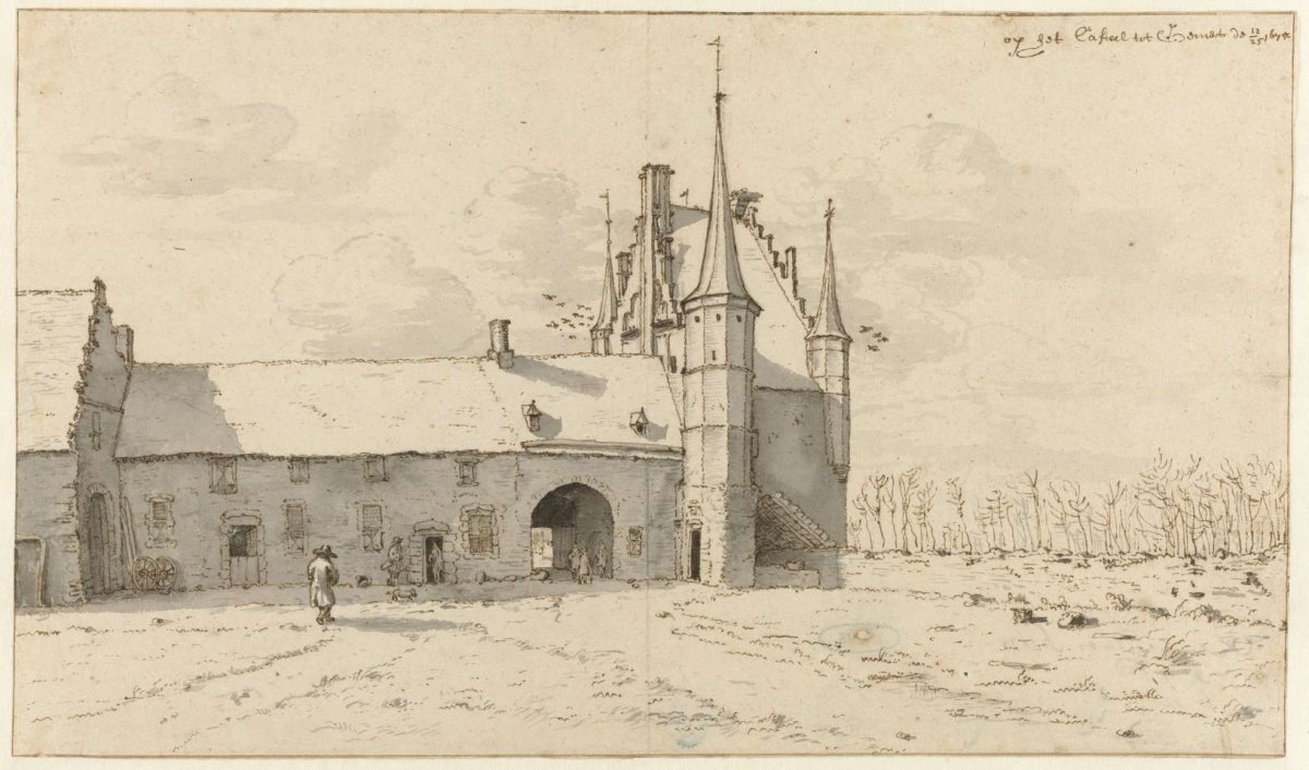 View of Kasteel Gemert, Noord-Brabant, Barend Klotz, 1675