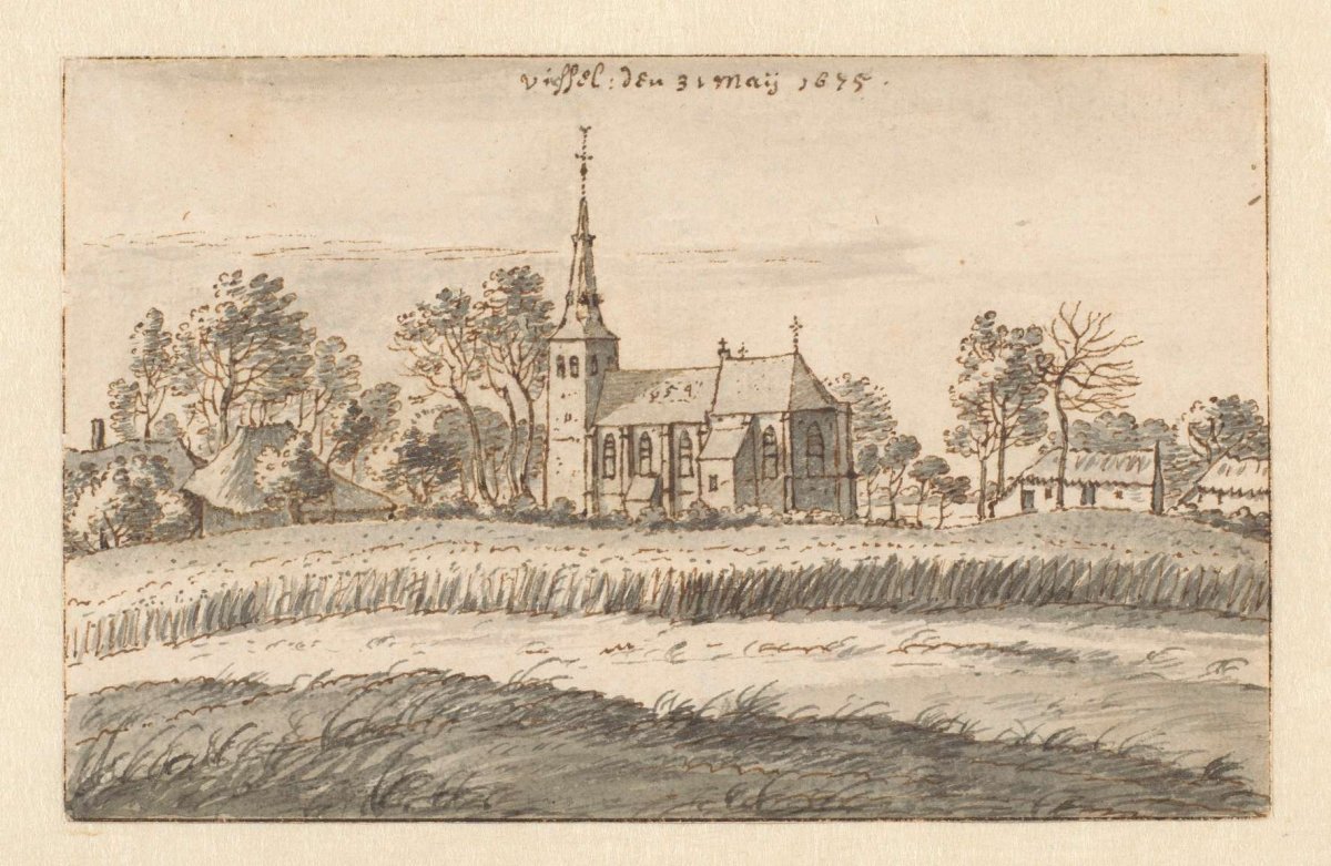 View of the Village of Viersel, near Antwerp, Barend Klotz, 1675