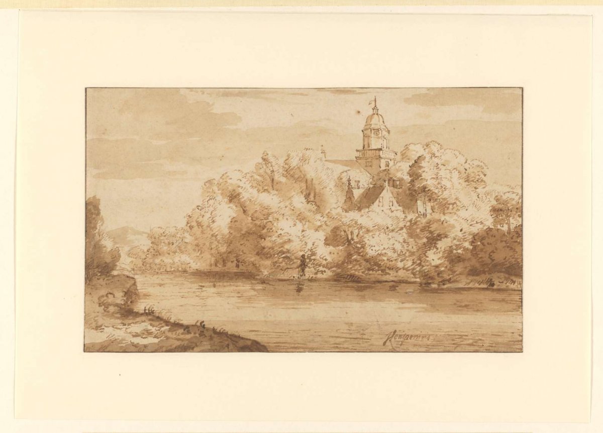 View of Kasteel Nijenrode along the River Vecht, Seen from the North-east, Johannes Leupenius, 1665