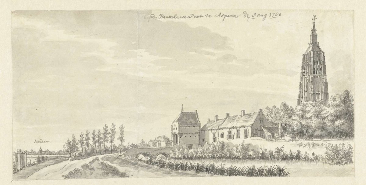 The Heukelomse Poort in Asperen, Jan de Beijer, 1750