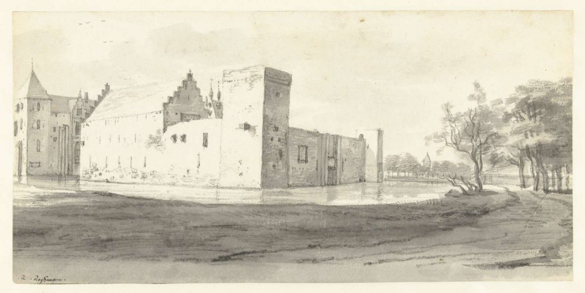 View of Huis te Langerak, with its Outer Defences, Roelant Roghman, c. 1646 - c. 1647