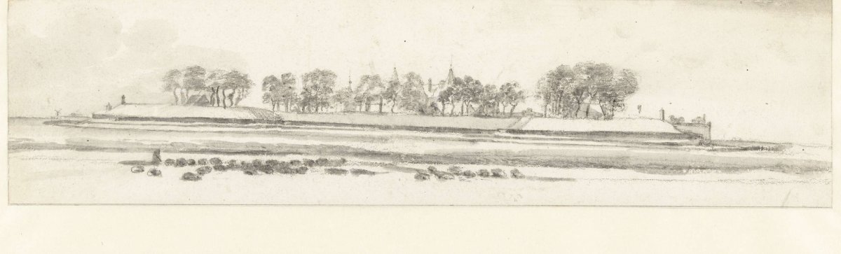 Two views of Loevestein Castle, Roelant Roghman, c. 1646 - c. 1647