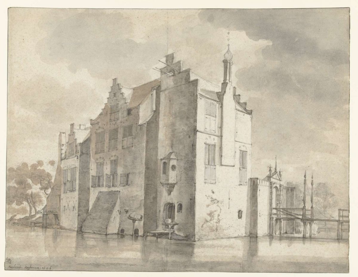 View of Kasteel Santhorst, Seen from the North-west, Roelant Roghman, 1646
