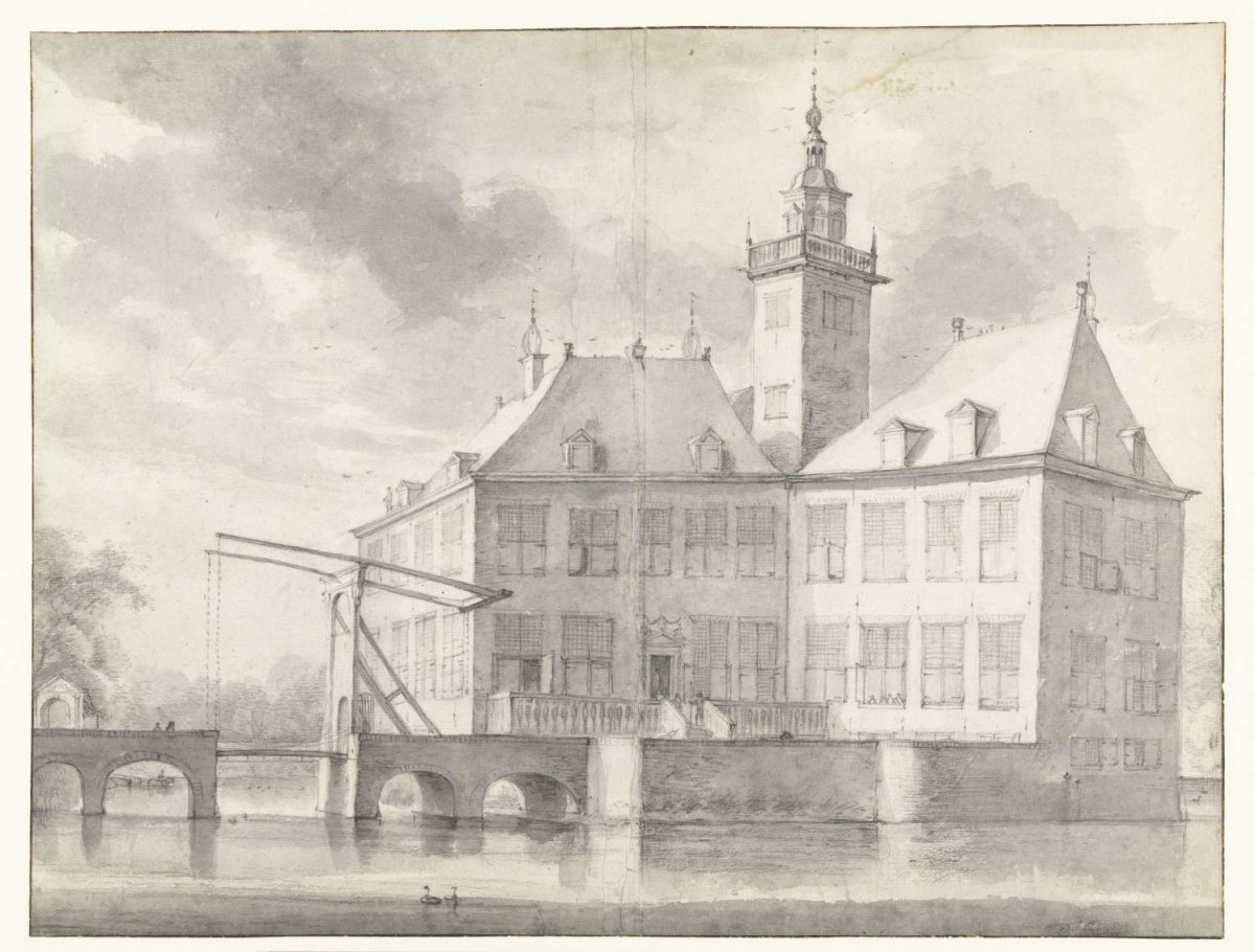 View of Huis te Werve or Klein-Matenes, Seen from the South, Roelant Roghman, c. 1646