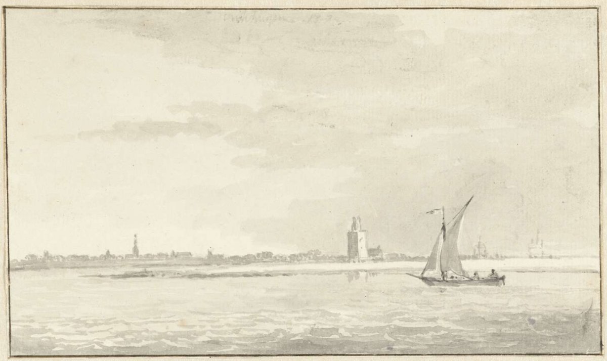 View of Enkhuizen from the sea, Aert Schouman, 1772