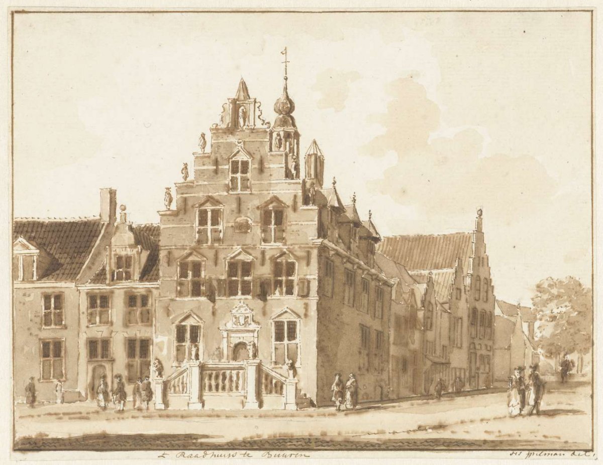 The town hall of Buren, Hendrik Spilman, 1757
