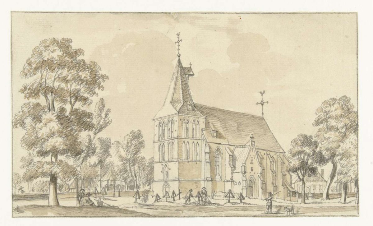 The church at Asperden, Germany, Jan de Beijer, 1744