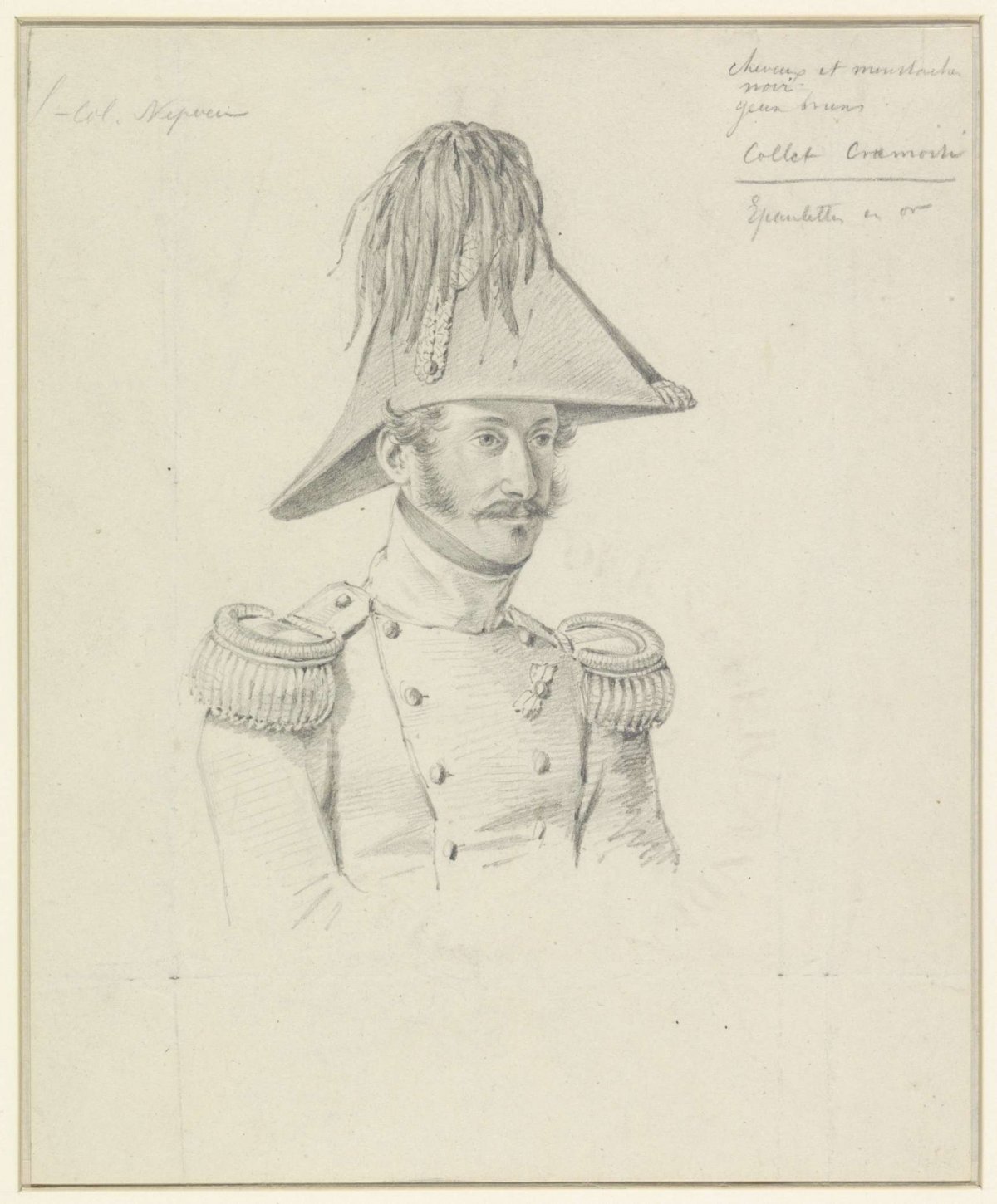 Portrait of Lieutenant Colonel Nepveu, Jacob Joseph Eeckhout, 1831 - 1833