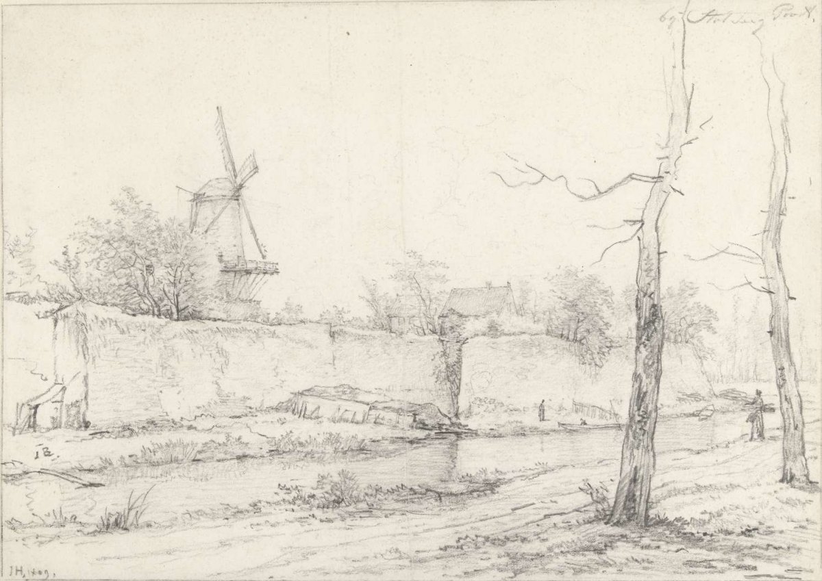 At the Tolsteegpoort in Utrecht, Jan Hulswit, 1809