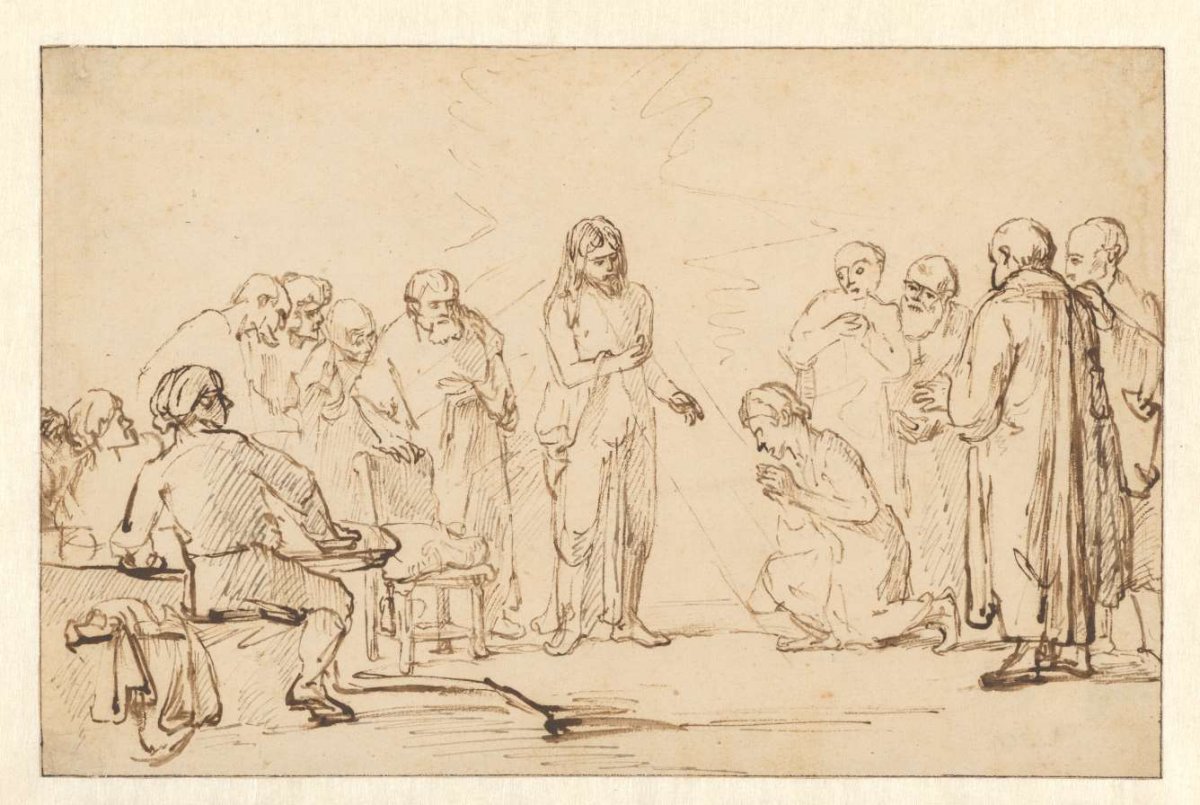 The unbelieving Thomas recognizes Christ, Samuel van Hoogstraten, 1650