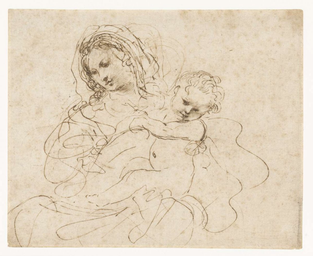 Madonna met kind, Guercino, 1626 - 1636