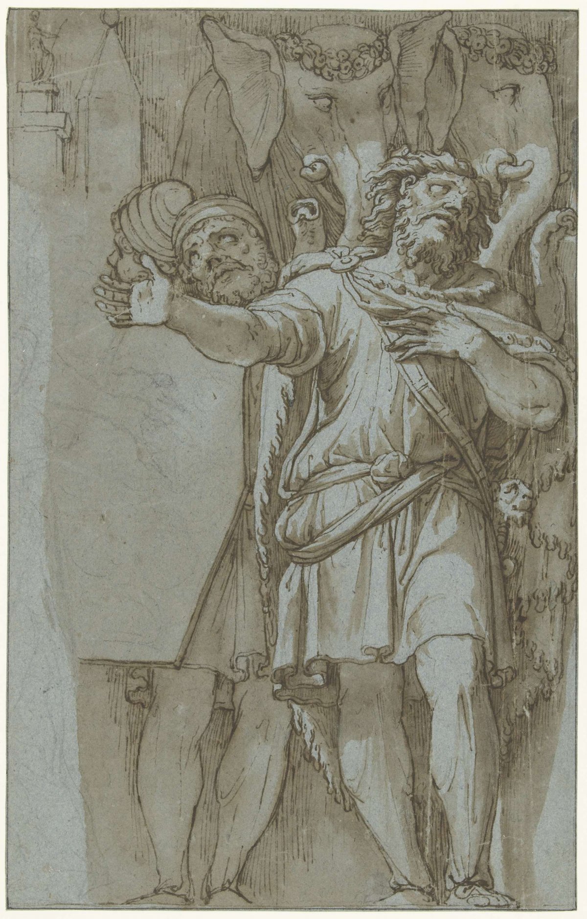 Caius Fabricius Luscinus in the camp of Pyrrhus, Raffaellino da Reggio, 1560 - 1578