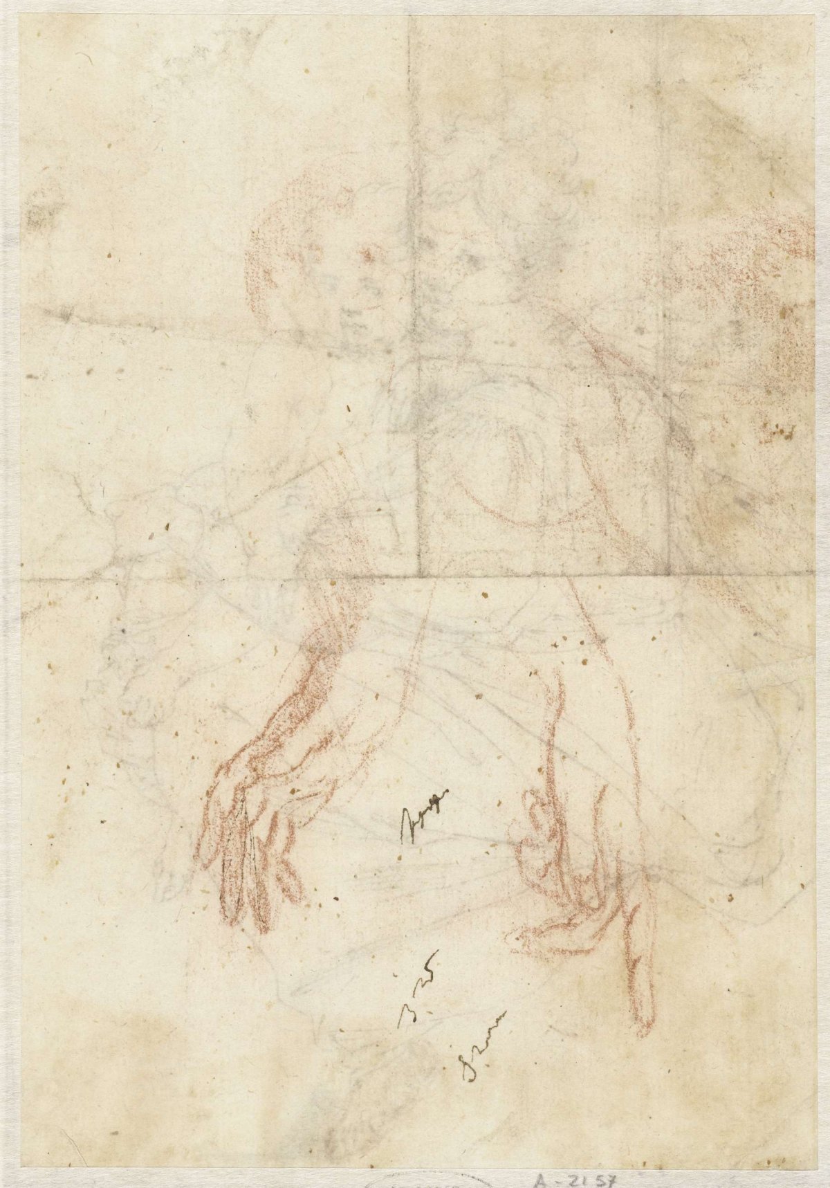 Two hands, Cristofano Gherardi, 1518 - 1556