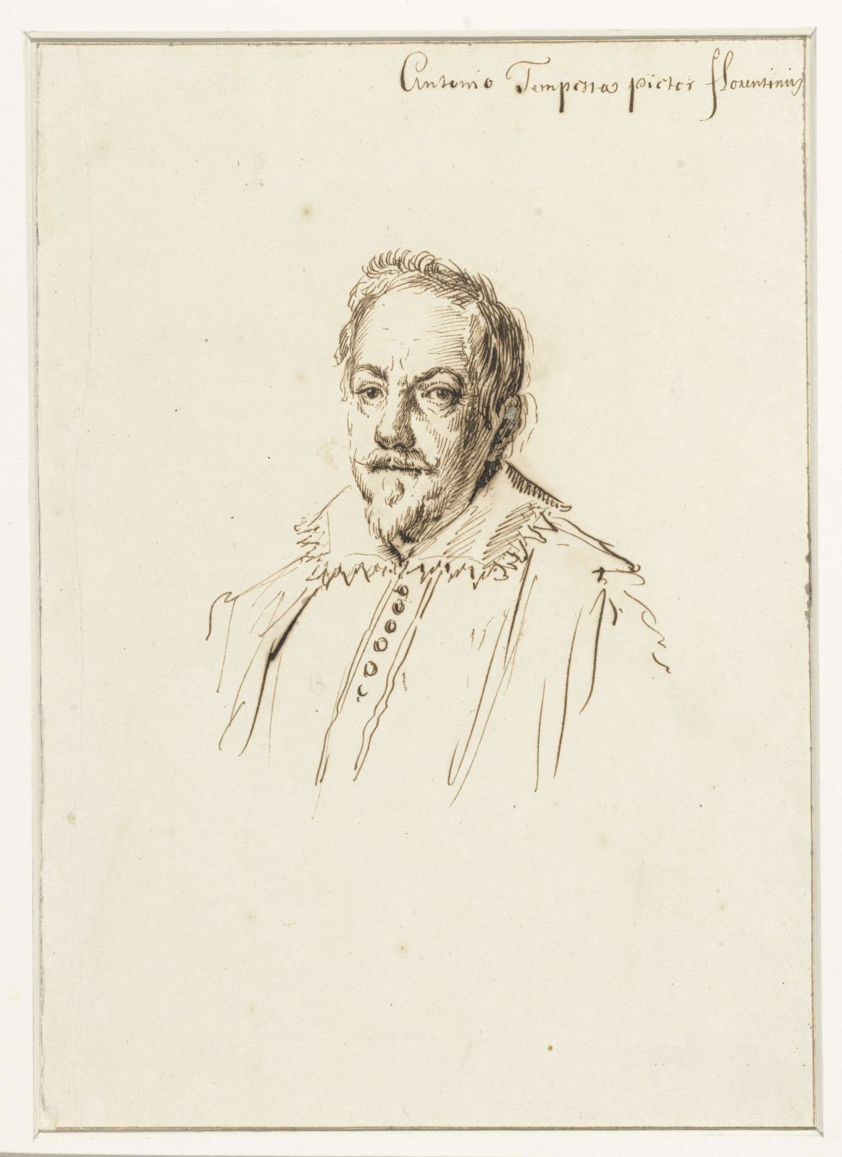 Portrait of Antonio Tempesta, anonymous, 1623 - 1673