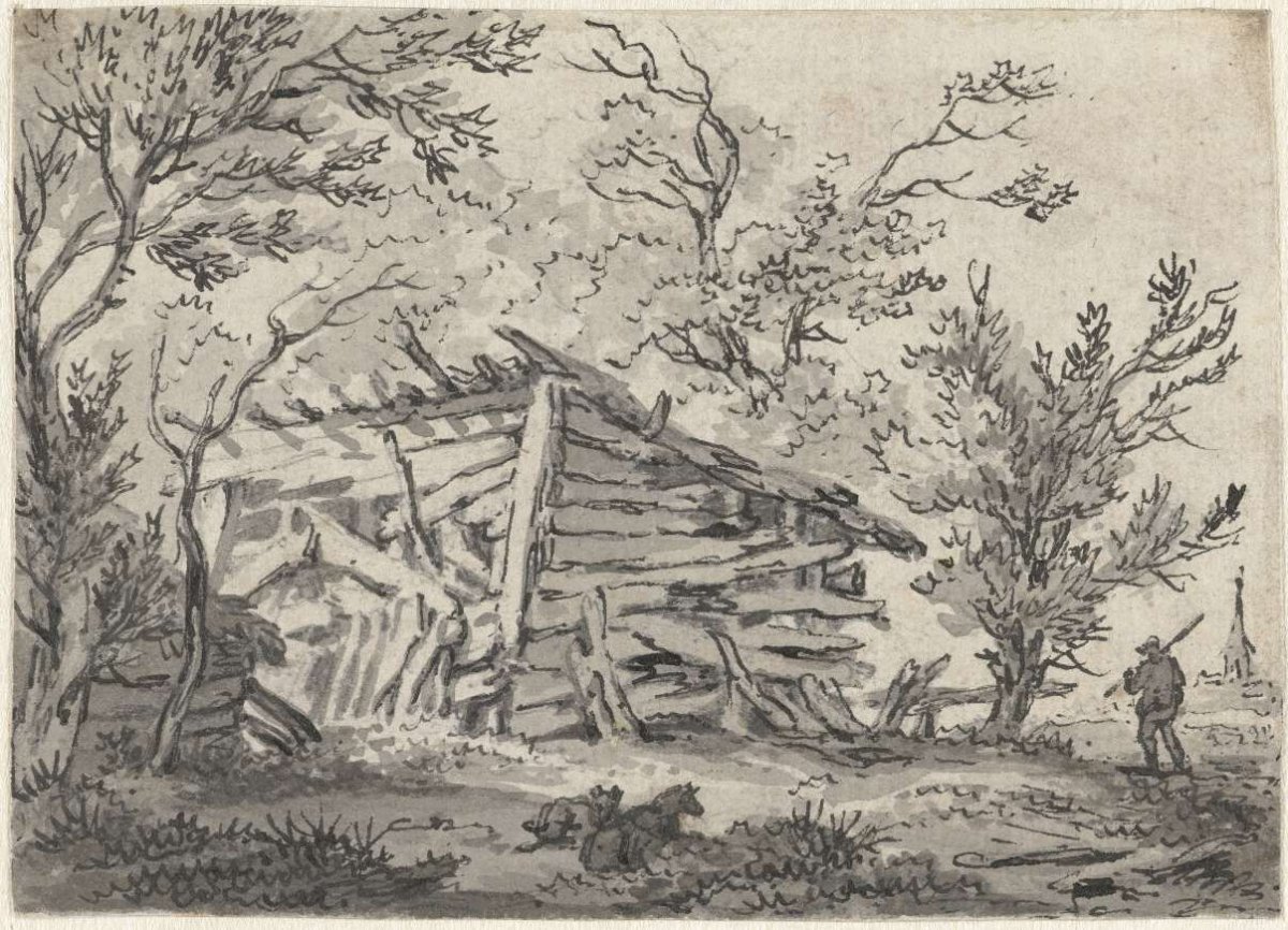 Vervallen schuur, François Joseph Pfeiffer (II), 1788 - 1835