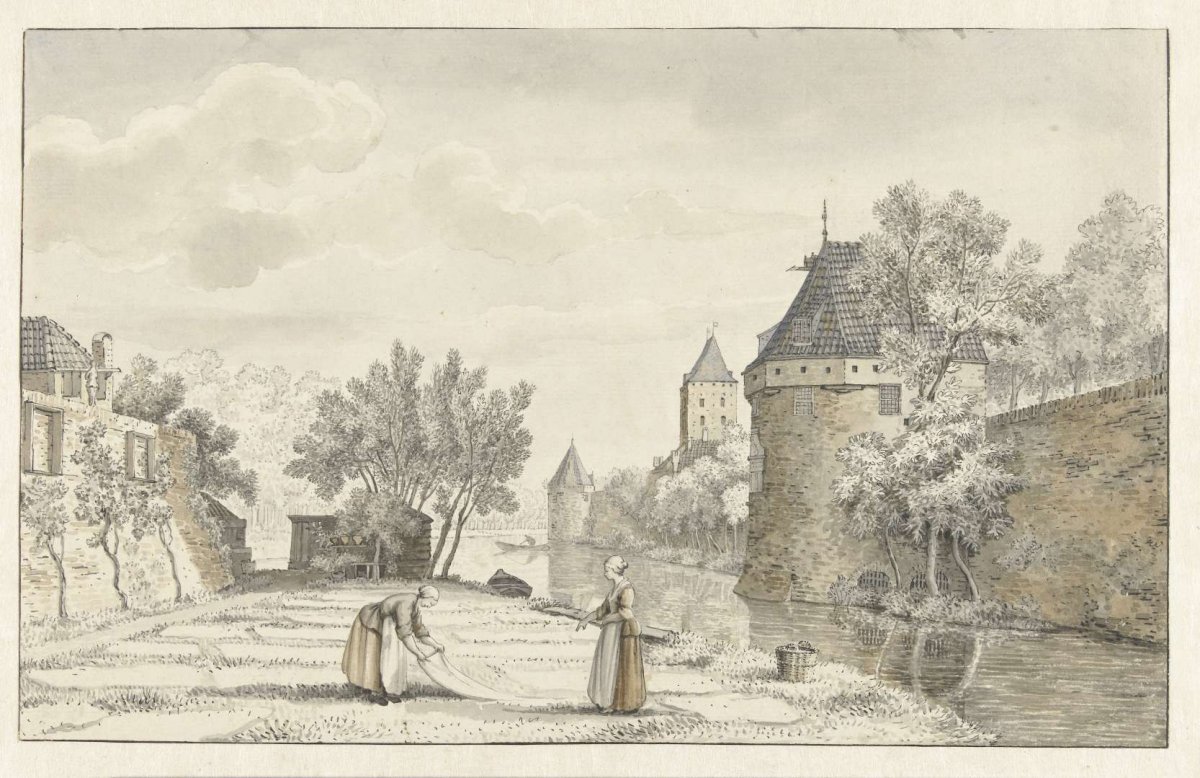 View of the Plompetoren tower in Utrecht, Johannes de Bosch, 1748