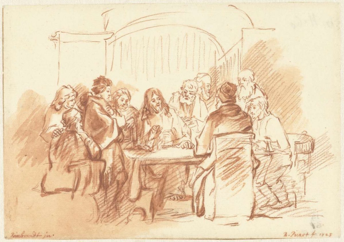 Christ with the disciples at the table, Bernard Picart, 1725